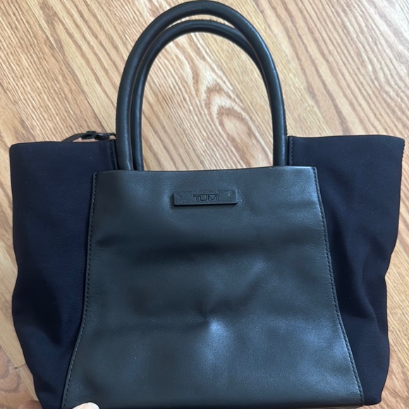 Tumi Black Tote with Minimalist Design and Matte Finish - Picture 1 of 7